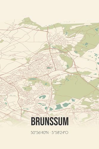 Alte Karte von Brunssum (Limburg)