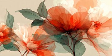 Transparenz in Coral & Green Nr. 7