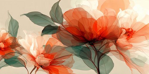 Transparency in Coral & Green no.7