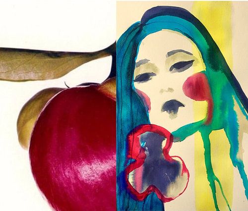 Collage de fleurs - Cerises