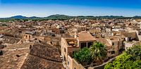 Belle vue du toit de la vieille ville d'Arta, Majorque