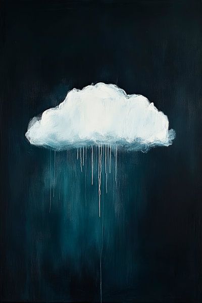 Cloud illusion in dark blue - Dreamy by Poster Art Shop
