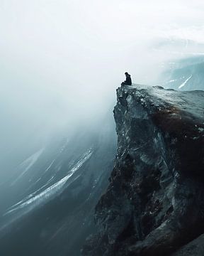 Rotsachtig uitzicht op de Noorse natuur van fernlichtsicht