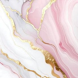 Roche composée de marbre et de veines d'or A sur AidasignArt