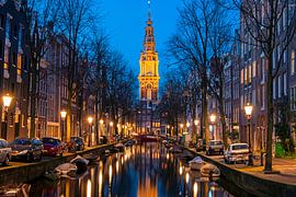 The Zuiderkerk in Amsterdam at night by Eye on You