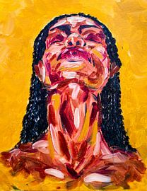 Woman on yellow by Tjule