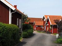 Colourful neighbourhood near Fjällbacka
