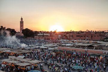 Marrakesh, Djemaa el Fna van Jan Schuler