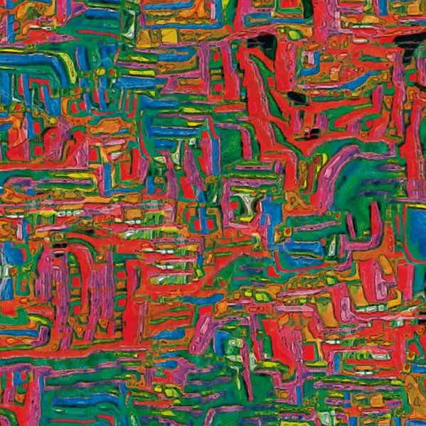 City red, green & blue No 1 (abstract) by Anna Marie de Klerk