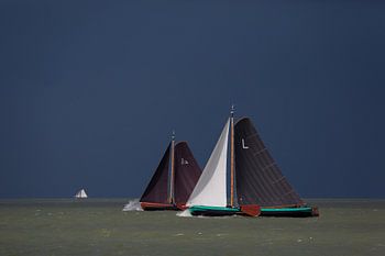 Skûtsjes op het IJsselmeer