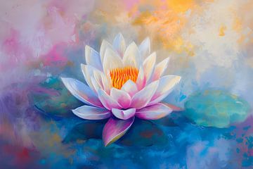 Colourful Lotus flower by But First Framing