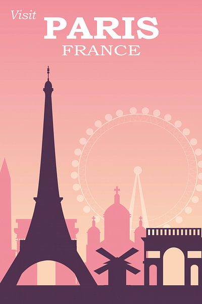 Paris Skyline by Walljar