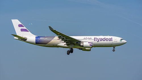 Atterrissage de l'Airbus A330-200 de Flyadeal.