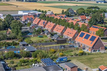 Sexbierum en omgeving vanaf de toren van de Sixtuskerk