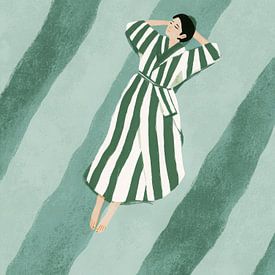 Ruhender Moment - minimalistische Illustration der ruhigen Entspannung von But First Framing