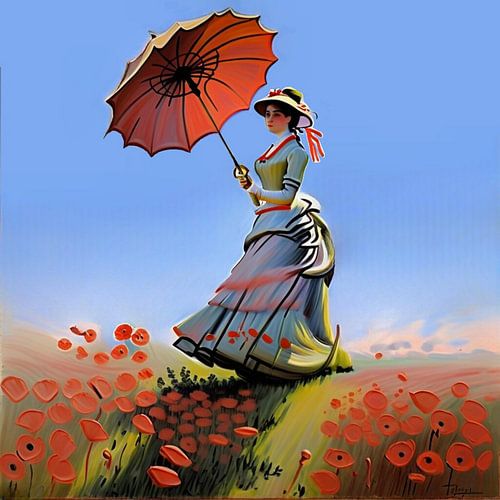 Wandeling in het klaprozenveld