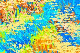 Pop der Farbe. Abstrakte Kunst in Neonfarben. Sommerbrise von Dina Dankers