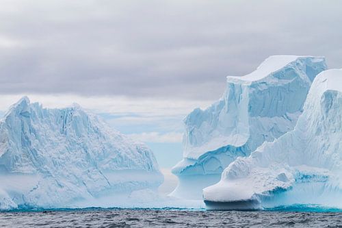 Ijsbergen rond Spert eiland; Icebergs around Spert Island