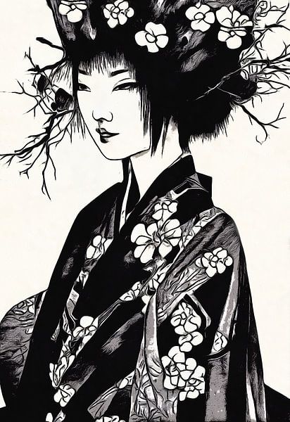 Little Flower Geisha by Jacky