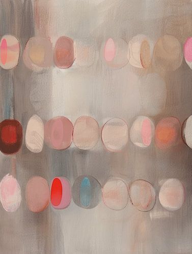 Modern en abstract in zachte pastelkleuren