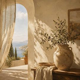 Einrichtung im mediterranen Leinenstil am Meer von Gentle Hours