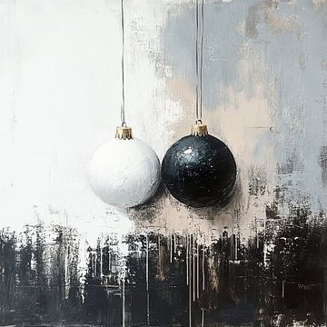 Weihnachtskugeln | Black and White Ball von Kunst Laune
