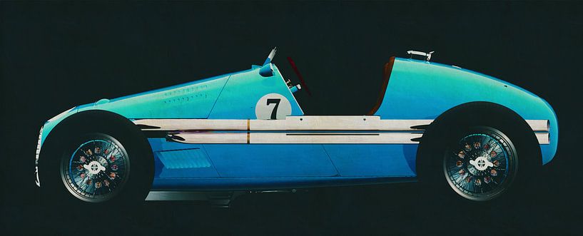 Vue latérale du Grand Prix Gordini T16 1952 par Jan Keteleer