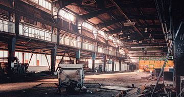 Verlaten staalfabriek in het Ruhrgebied - Thyssen Krupp Essen Industrie van Jakob Baranowski - Photography - Video - Photoshop