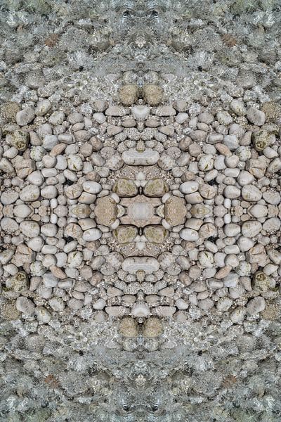 Clear sea water, white stones and symmetry 3 by Adriana Mueller
