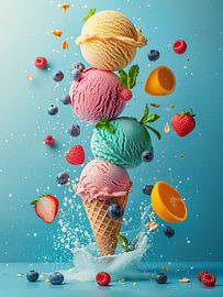Delicious ice cream creations in tempting colours and backgrounds by Egon Zitter