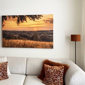 Photo de nos clients: Zonsondergang Gulpen par John Kreukniet, sur toile