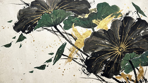 Vergoldeter Sturm-Lotus