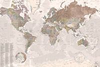 World Map VINTAGE style (2025 update)
