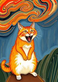 Orange Cat The Scream