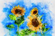 Sonnenblumen von Claudia Evans Miniaturansicht