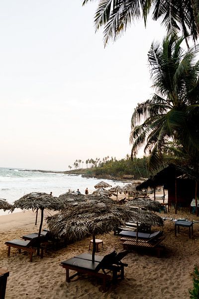 Sonnenuntergang an einem Strand in Sri-Lanka von Marvin de Kievit