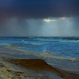 Stormy night at Dutch coast near Wassenaar von Georges Hoeberechts