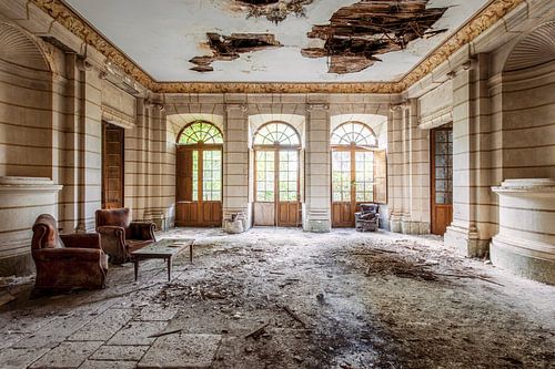 Verlaten kasteel ergens in Frankrijk