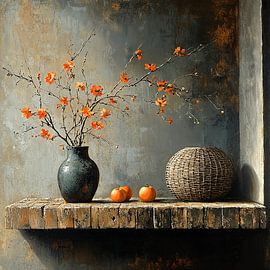 Stilleven met Oranje van Kunst Kriebels