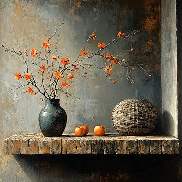 Stilleven met Oranje van Kunst Kriebels