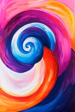 Colourful spiral - Abstract art by Poster Art Shop