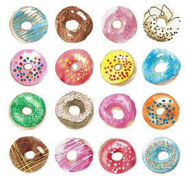Viele Doughnuts gezogen von Ivonne Wierink