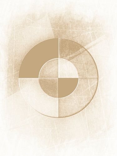 Scandinavië Noords Abstract op Goud