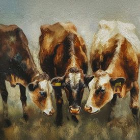 Kühe auf der Weide von Marjolein Deelen