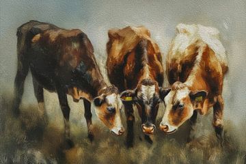 Cows in the meadow by Marjolein Deelen