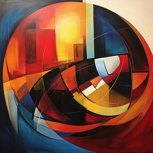 Abstract background of colours and shapes