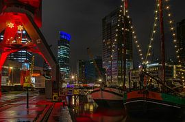 A blue Monday at Leuvehaven harbour by Frans Blok - photos, art and other wall decoration
