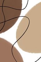 Bruine abstracte vormen
