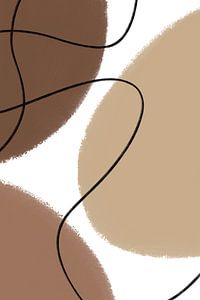 Bruine abstracte vormen