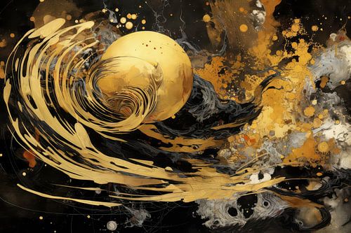 Gouden Explosie Abstract